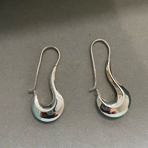 Sterling Silver Open Teardrop Earrings